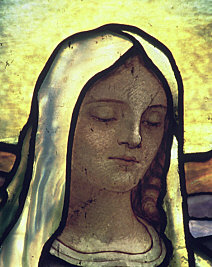 Mary in stained glass