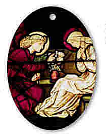 The Annunciation in stained glass by Edward Burne-Jones