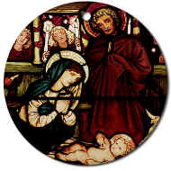 Nativity by Burne-Jones in stained glass