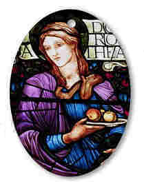 St Dorothy Detail from a Stained Glass Window by Burne-Jones